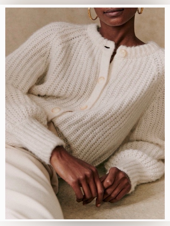 Sezane Sweaters - Sézane Emile Cardigan EUC / Color Ecru / Size Medium wool alpaca blend